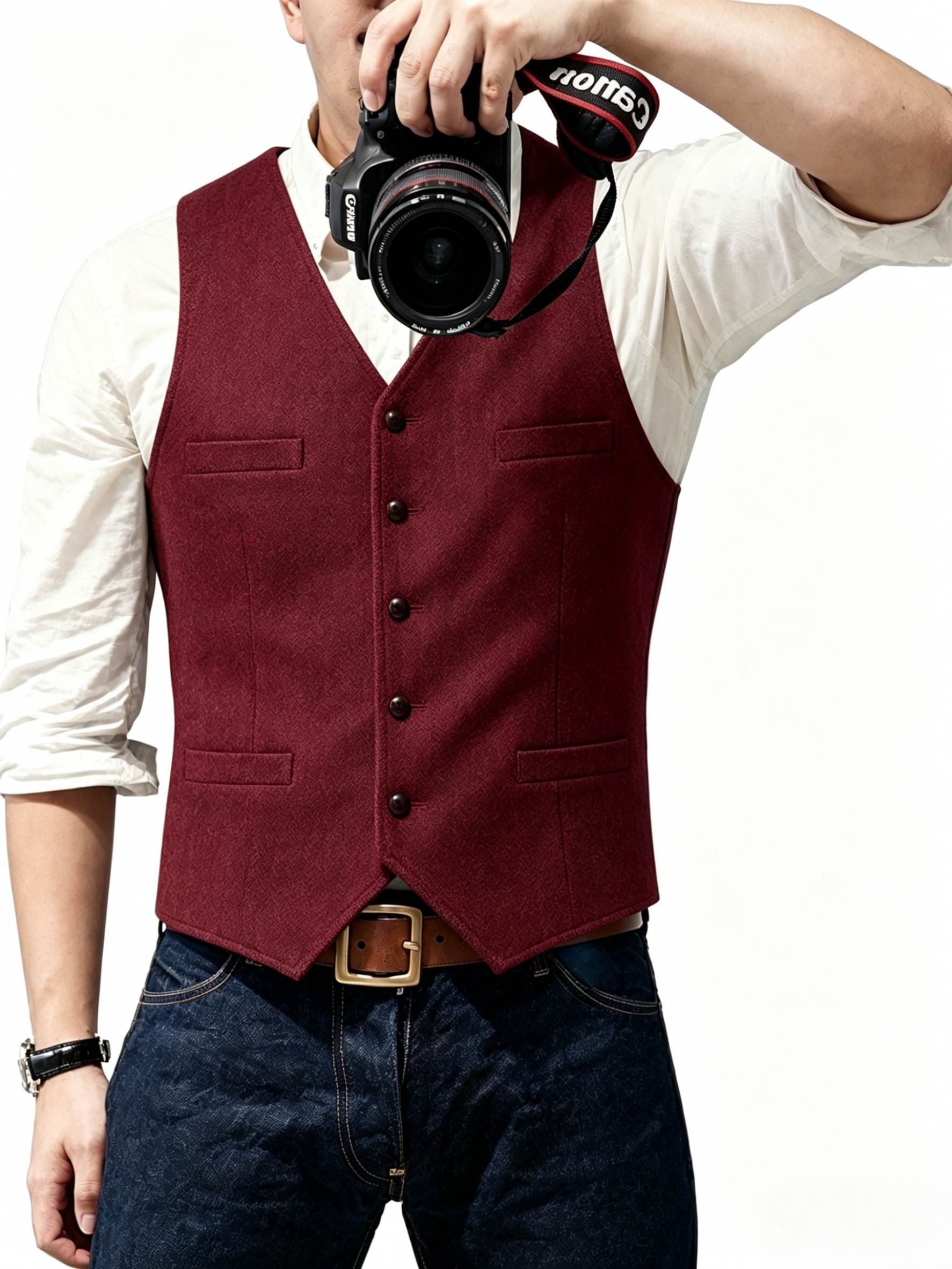 New Textured Men's Vest