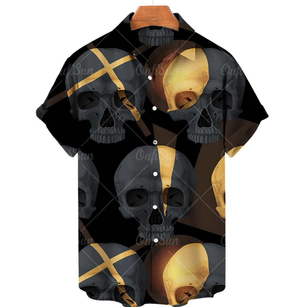 💀Men's Retro Skull Creative Loose Shirt