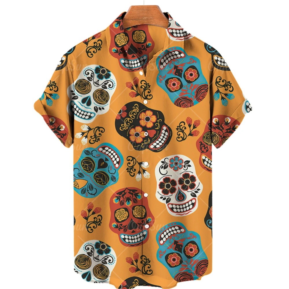 💀Men's Retro Skull Creative Loose Shirt