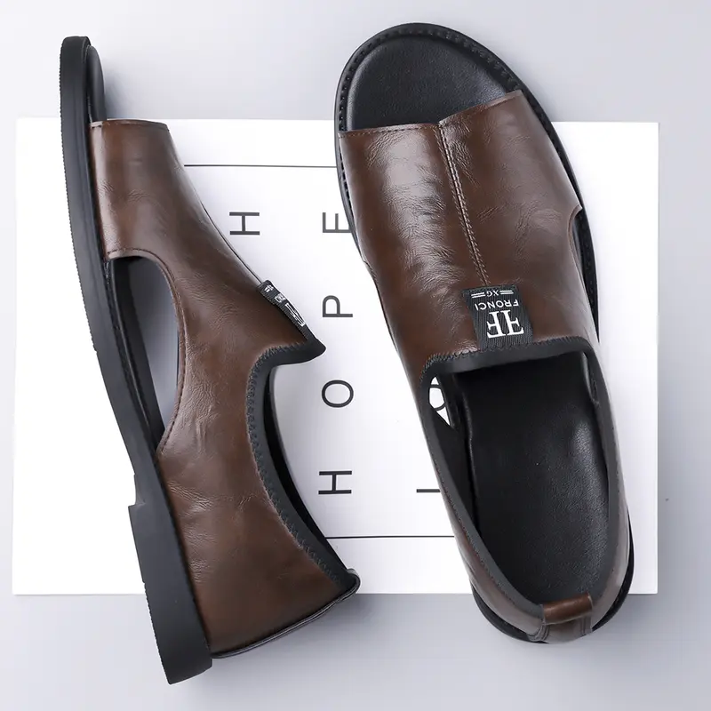 🔥Men’s Non-Slip Breathable Leather Sandals🏖️