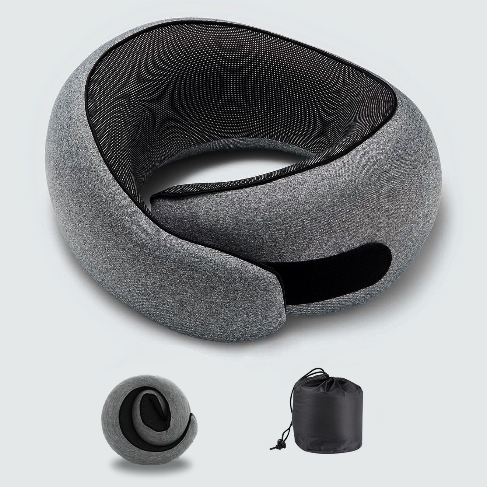 Portable U-Shaped Memory Foam Neck Pillow
