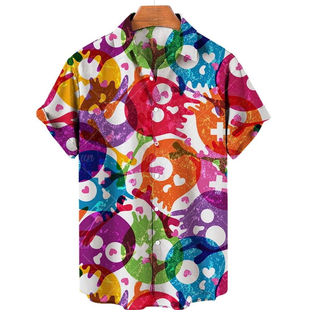 💀Men's Retro Skull Creative Loose Shirt