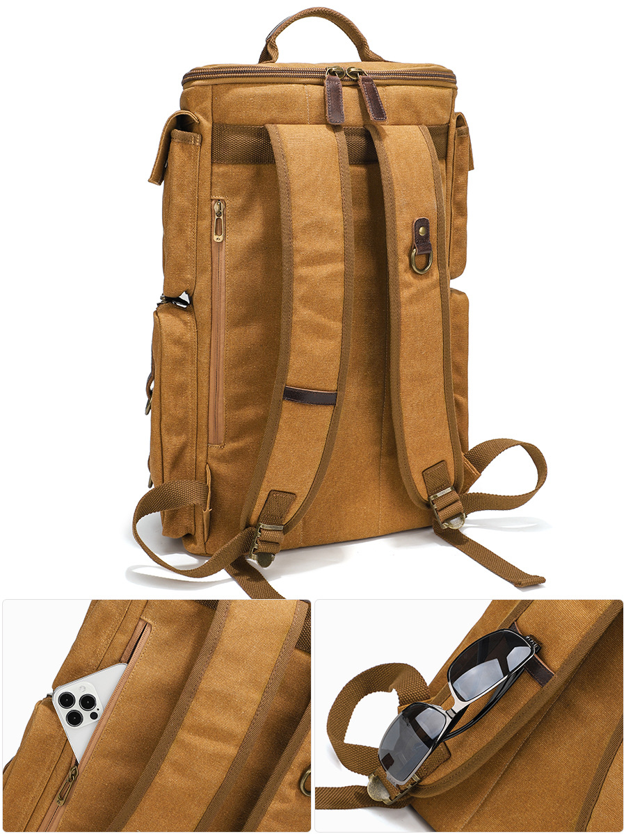 Canvas Waterproof Large Capacity Travel Backpack