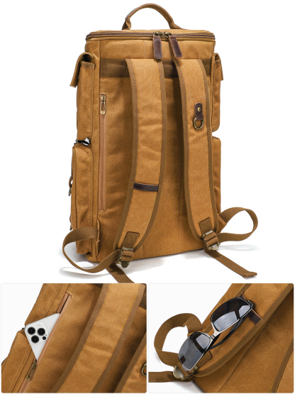 Canvas Waterproof Large Capacity Travel Backpack
