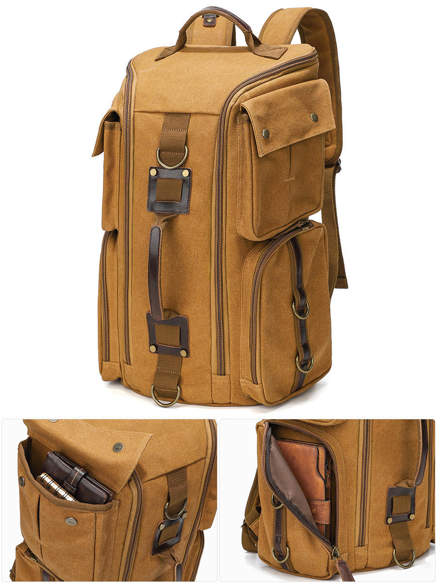 Canvas Waterproof Large Capacity Travel Backpack