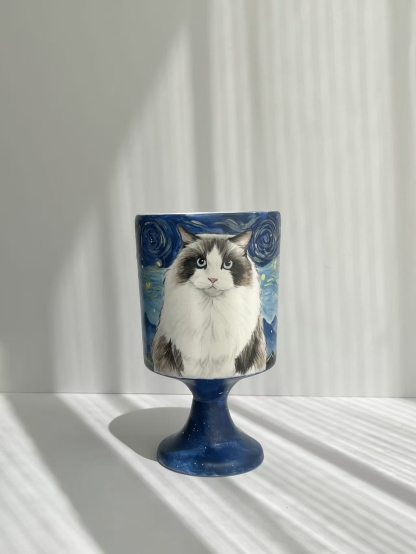 Personalized Hand-Painted Ceramic Pet Cup
