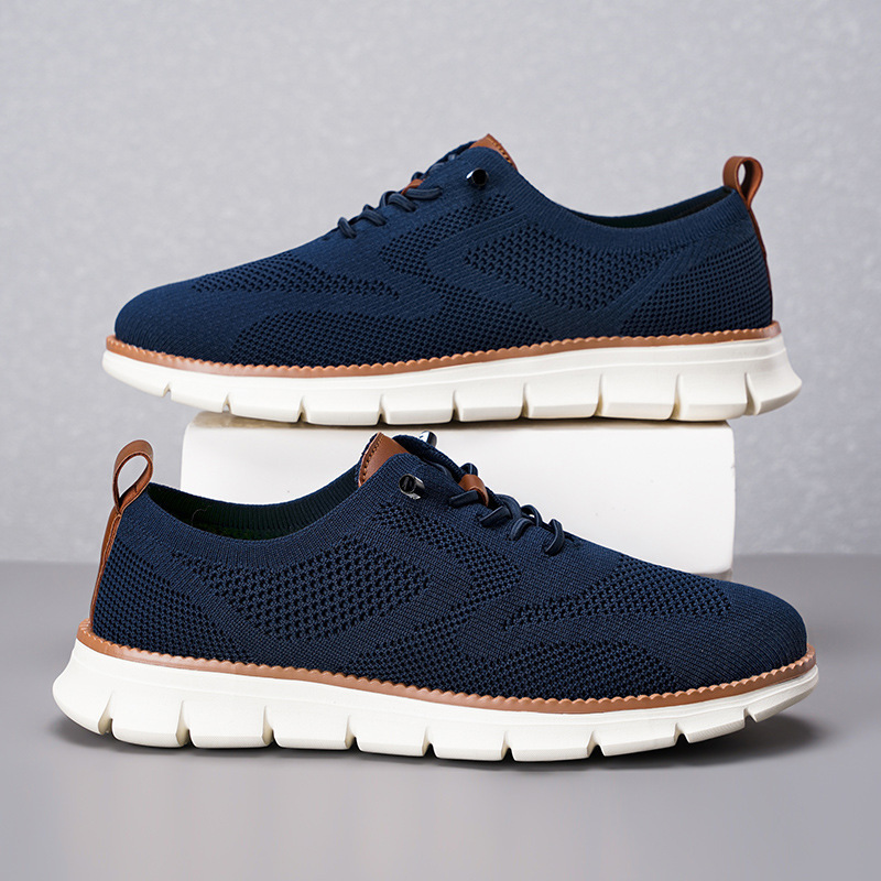 Men's Breathable Knit Dress Sneakers