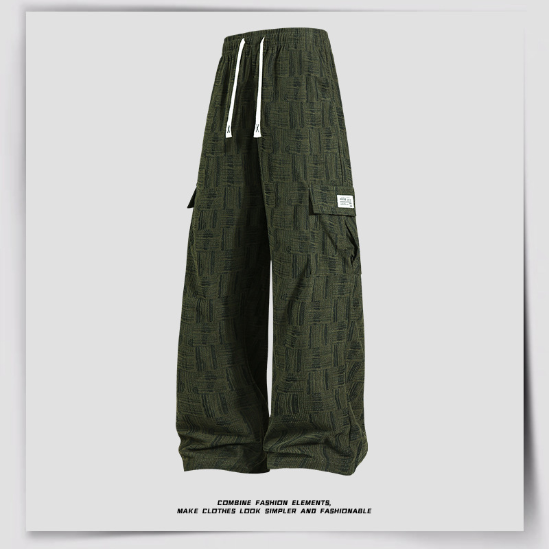 Men's Loose Wide-Leg Straight Casual Pants