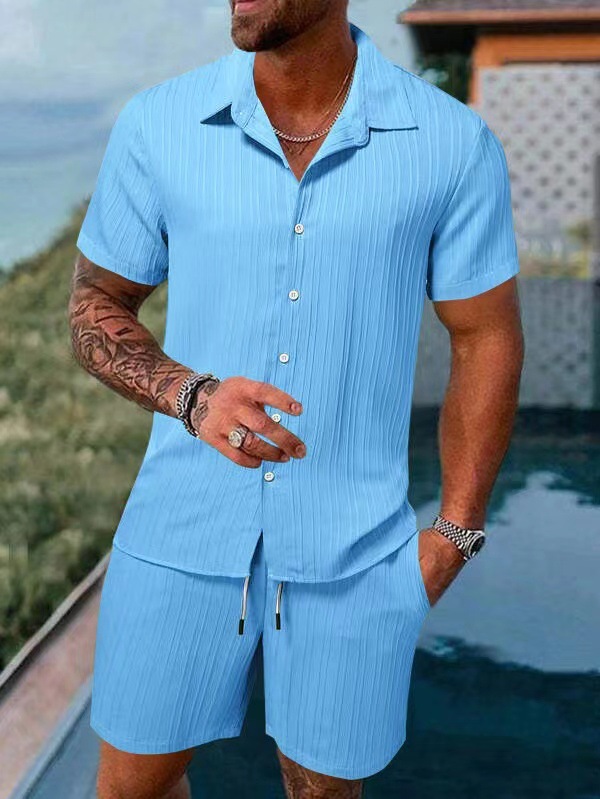 👕 New Men’s Solid Color Set | Relaxed & Stylish Everyday Wear