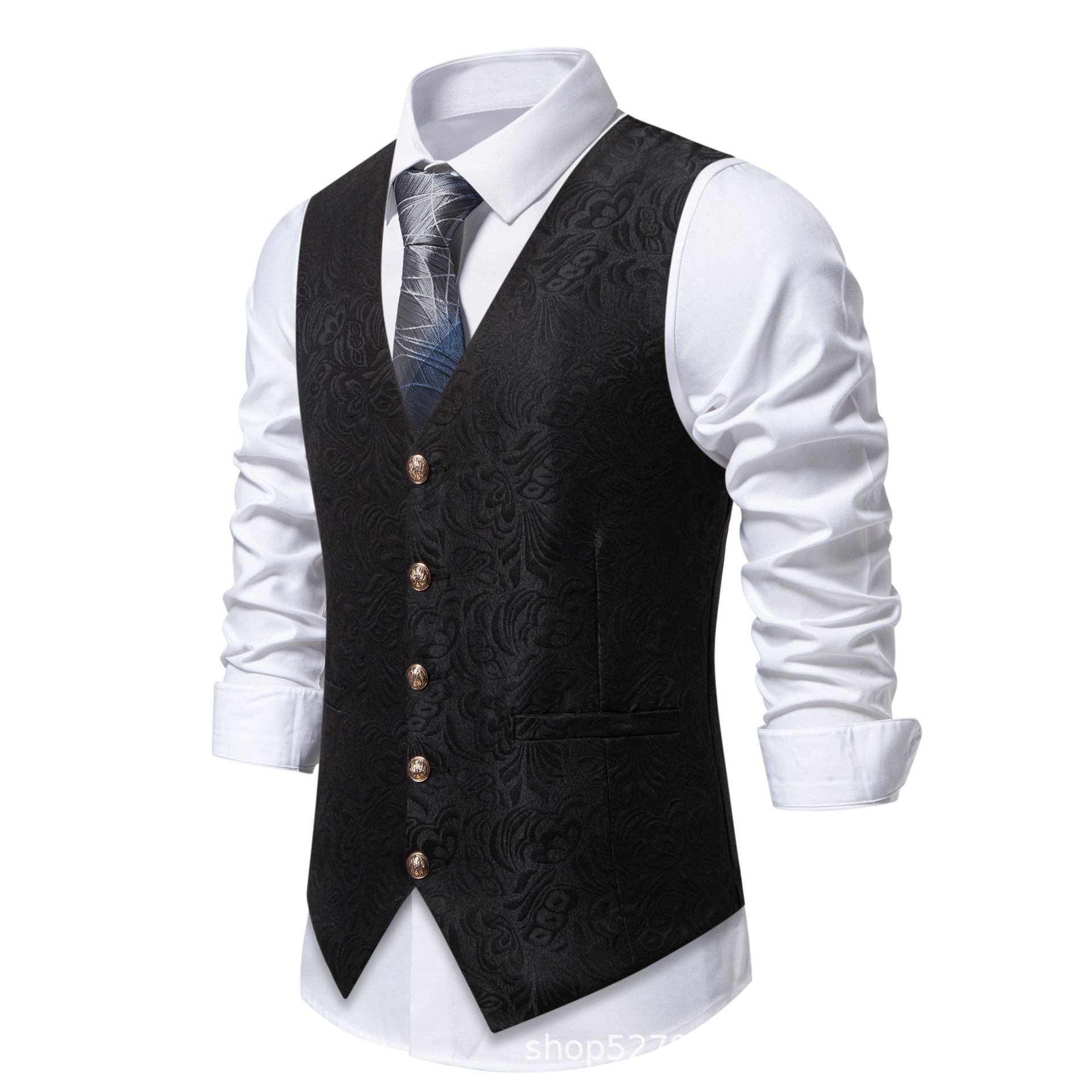 Luxury Embroidered Men's Suit Vest