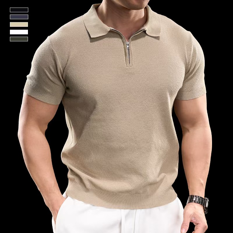 Men's Premium Half-Zip Knit Polo ⭐