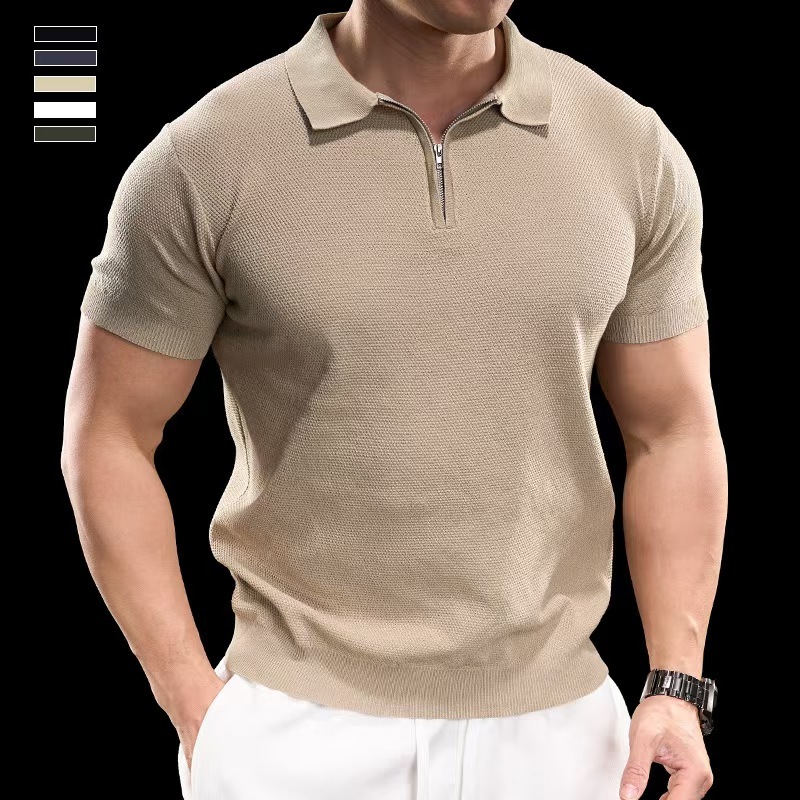 Men's Premium Half-Zip Knit Polo ⭐