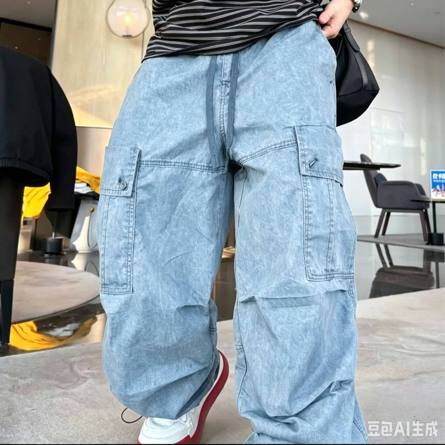 Men’s Relaxed Straight-Leg Wide Jeans