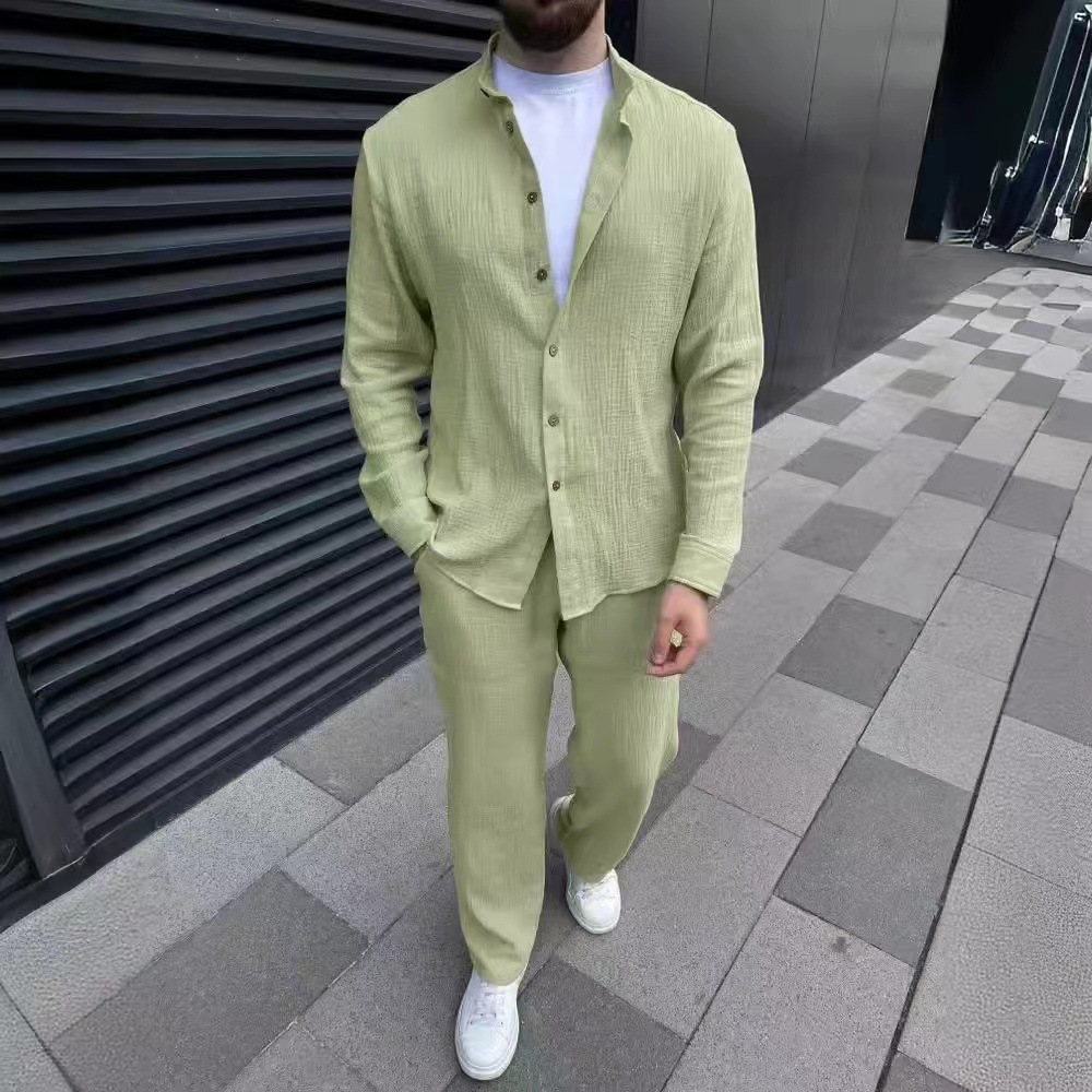 🕶️ Men's 2‑Piece Cotton‑Linen Summer Set – Casual & Stylish