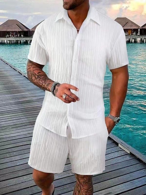 👕 New Men’s Solid Color Set | Relaxed & Stylish Everyday Wear