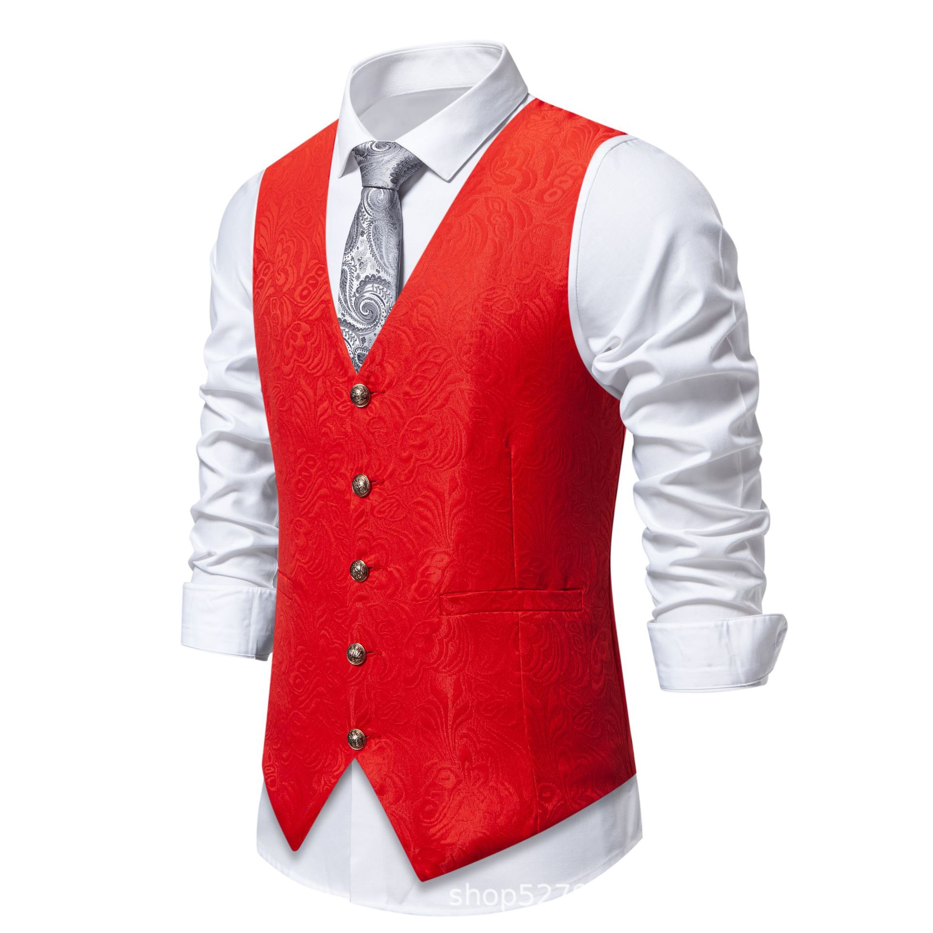 Luxury Embroidered Men's Suit Vest