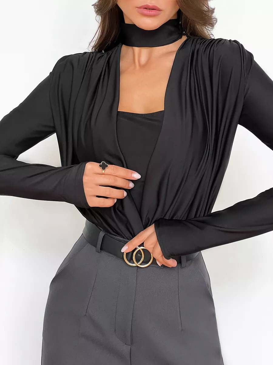 Women’s V-Neck Long Sleeve Romper