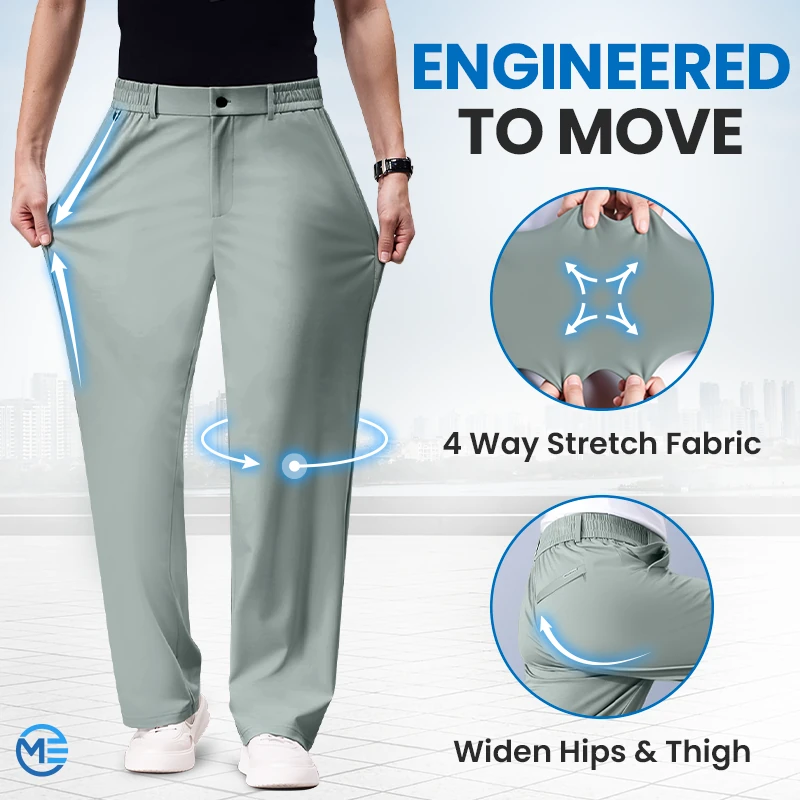 Ultra Comfort Ice Silk Flexible Casual Pants
