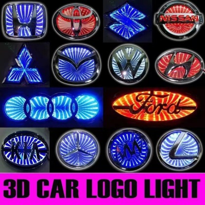 3D LED Luminous Car Logo Emblem Glow in the Dark