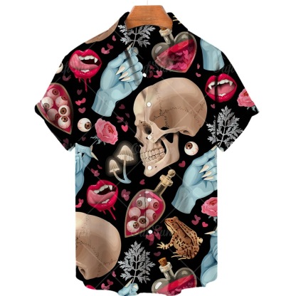 💀Men's Retro Skull Creative Loose Shirt