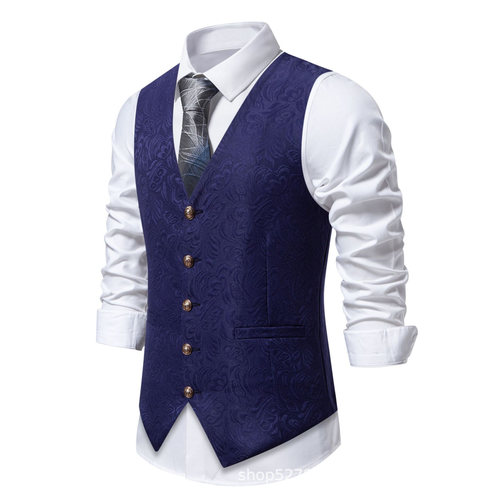 Luxury Embroidered Men's Suit Vest