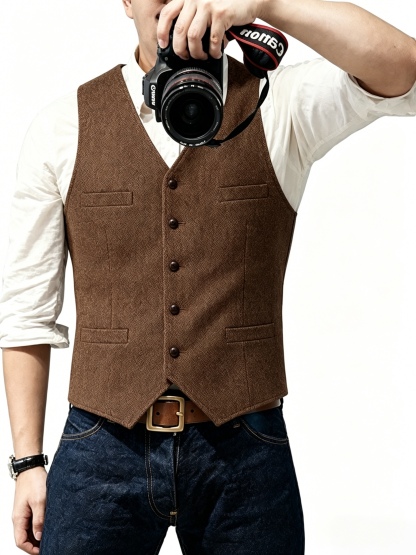 New Textured Men's Vest