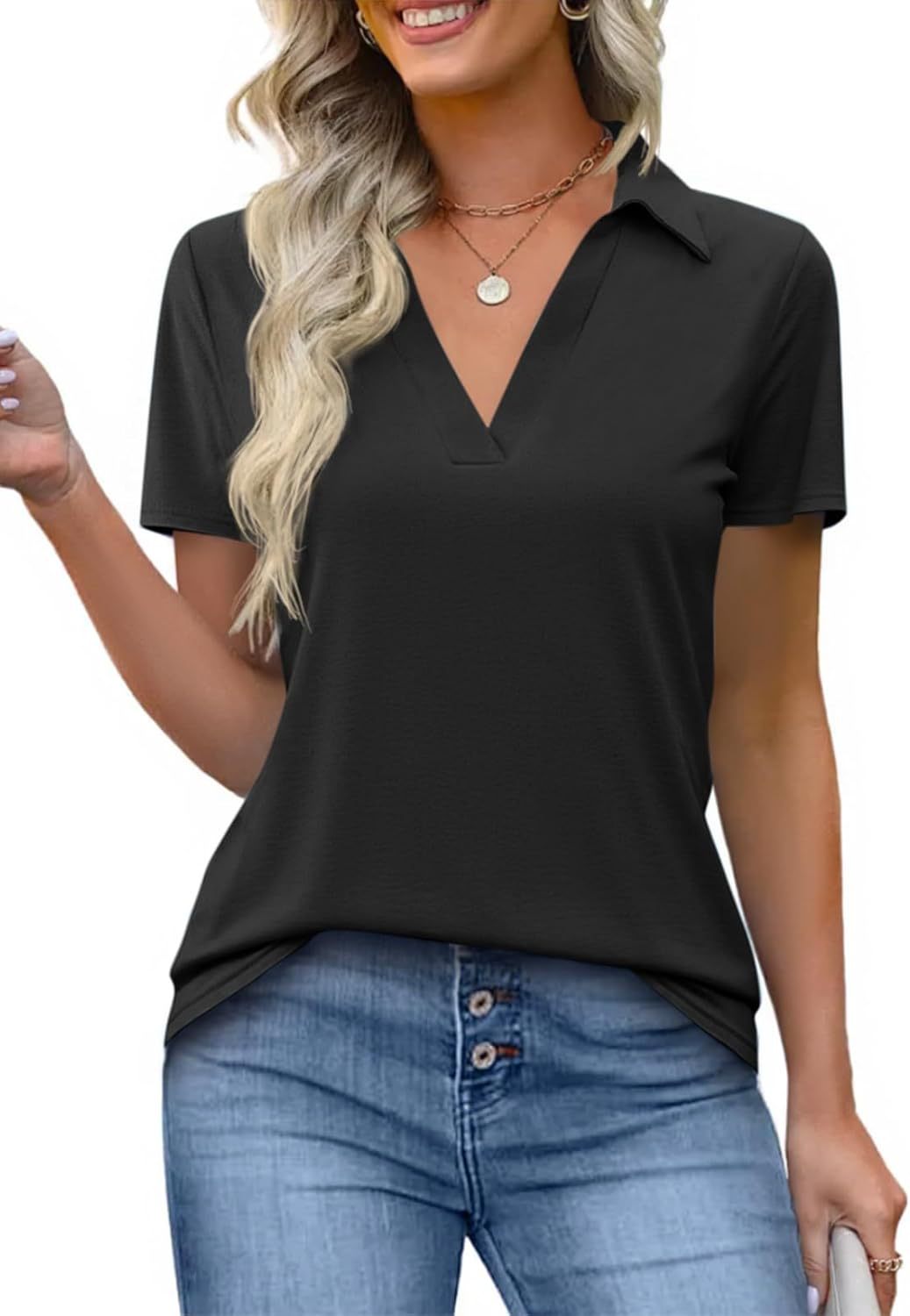 Women's Classic Relaxed Fit V-Neck Tee