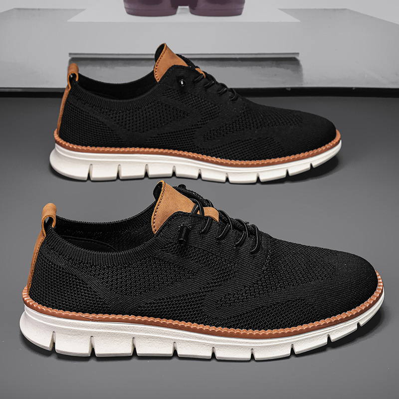 Men's Breathable Knit Dress Sneakers