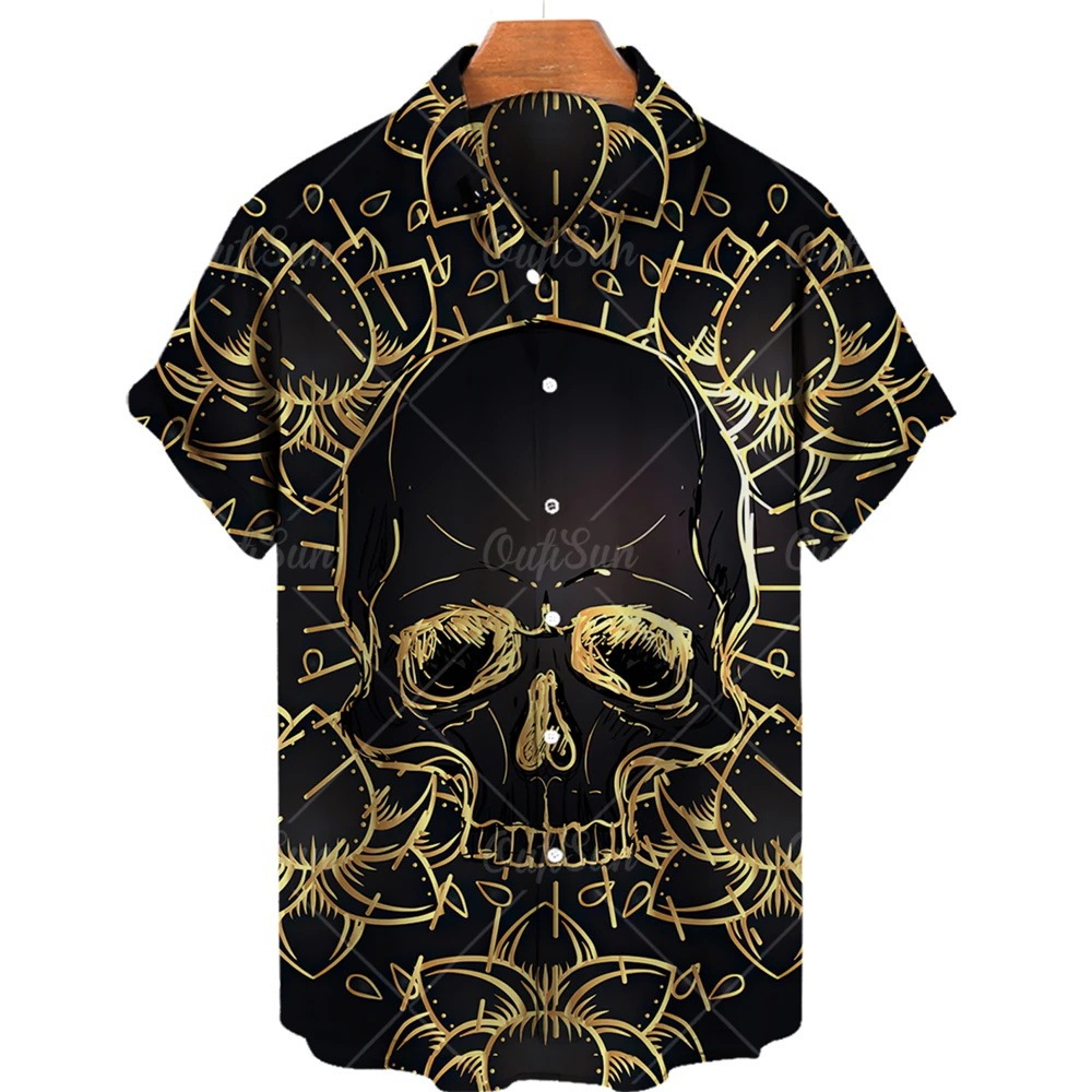 💀Men's Retro Skull Creative Loose Shirt