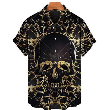 💀Men's Retro Skull Creative Loose Shirt