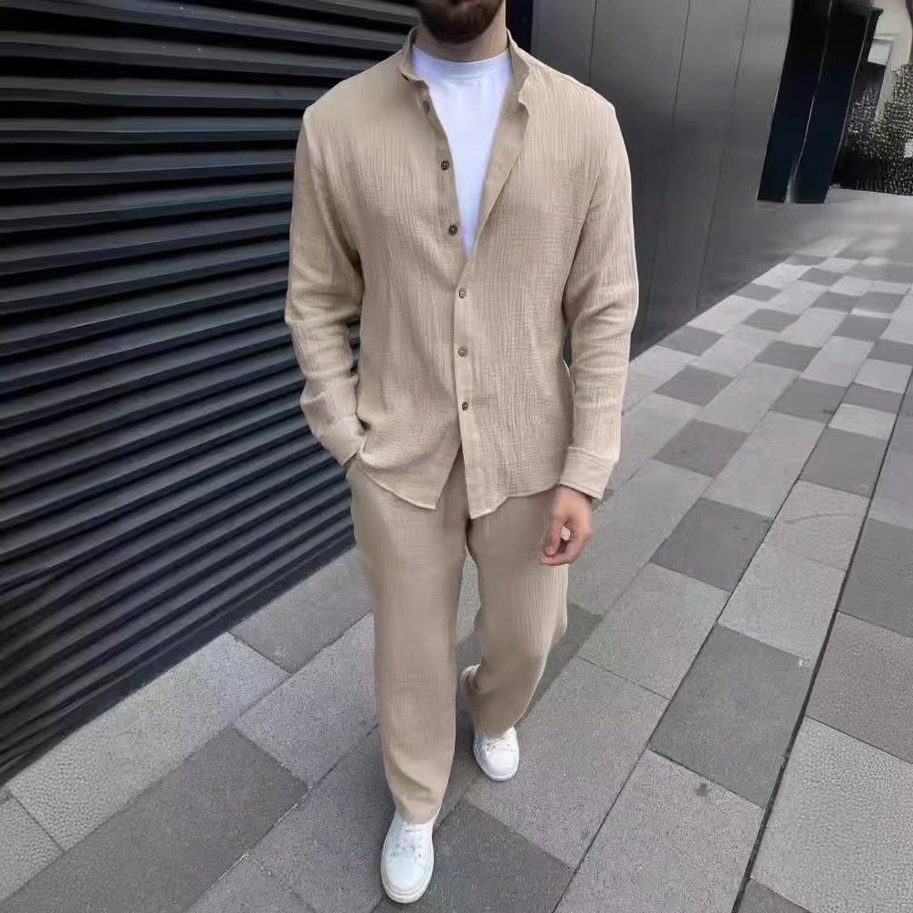 🕶️ Men's 2‑Piece Cotton‑Linen Summer Set – Casual & Stylish