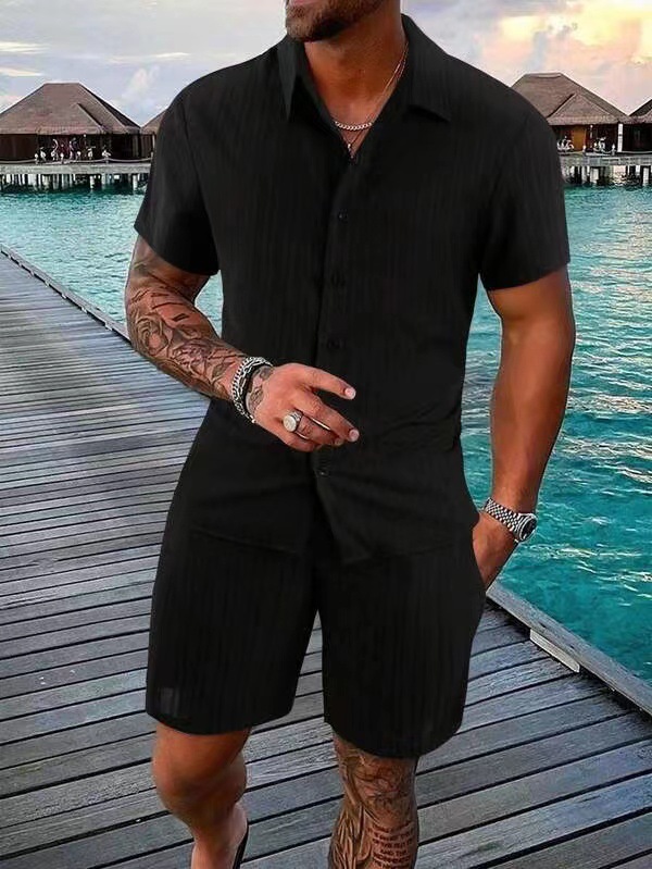 👕 New Men’s Solid Color Set | Relaxed & Stylish Everyday Wear