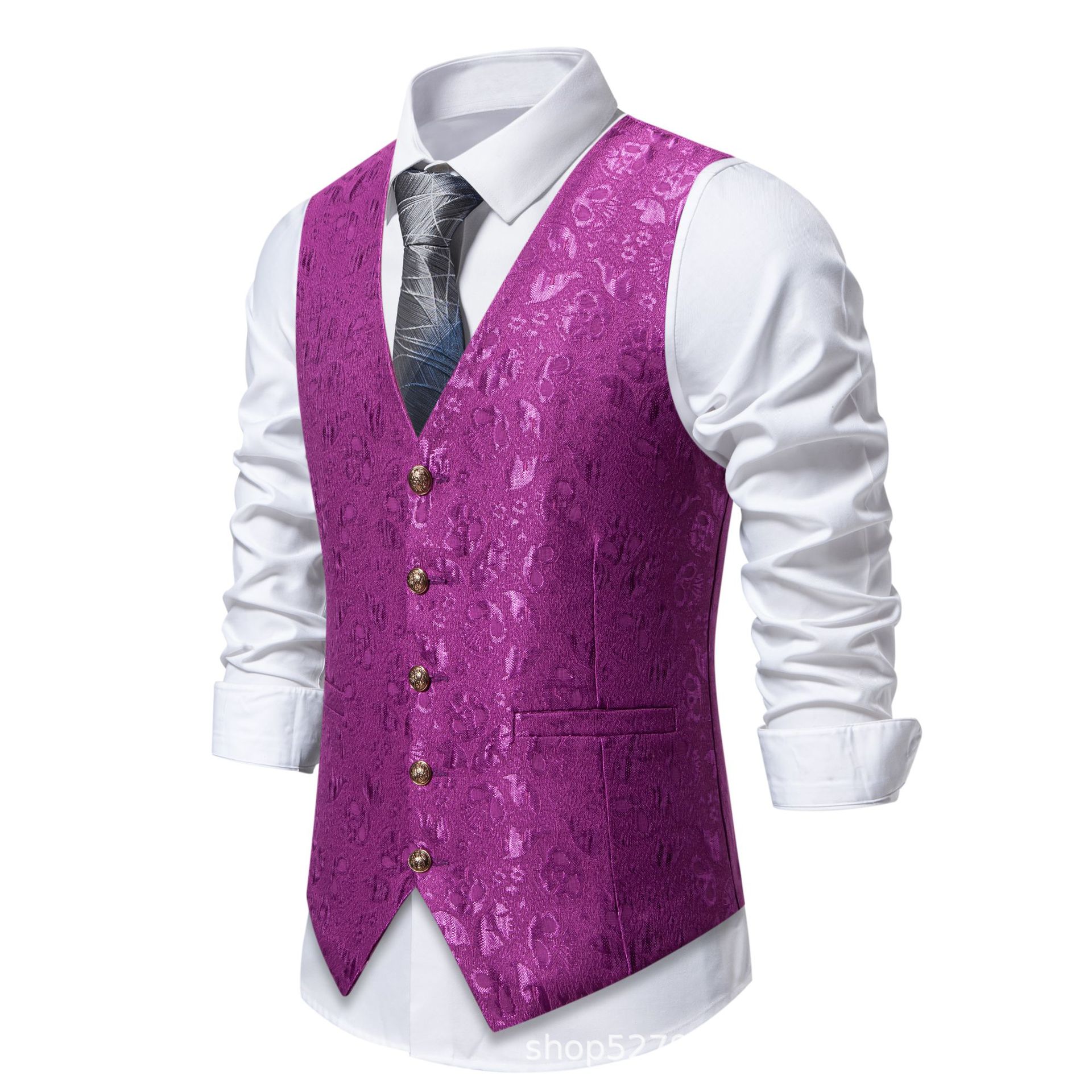 Luxury Embroidered Men's Suit Vest