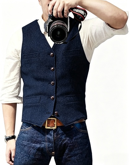 New Textured Men's Vest