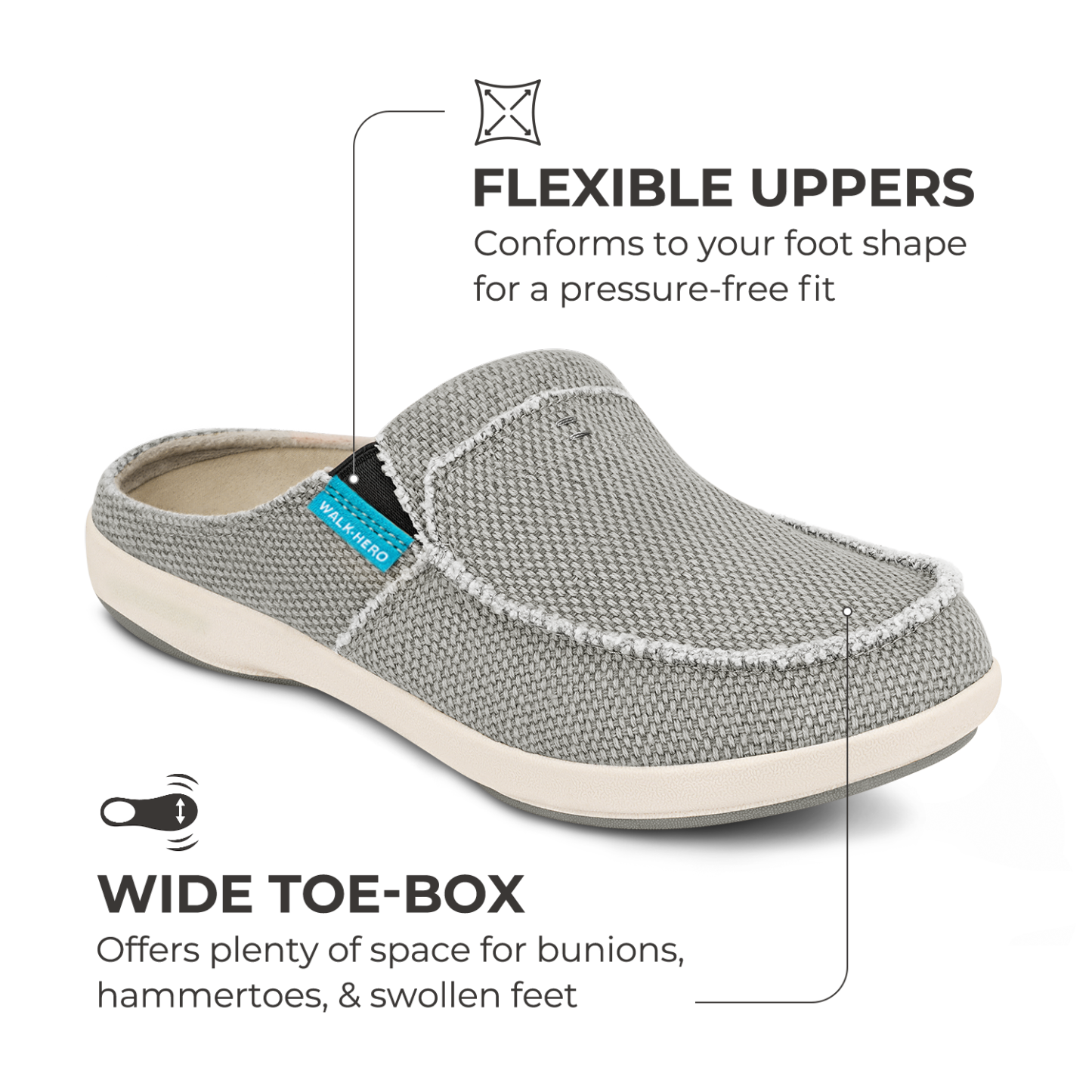 Men's Canvas Arch Support Slippers