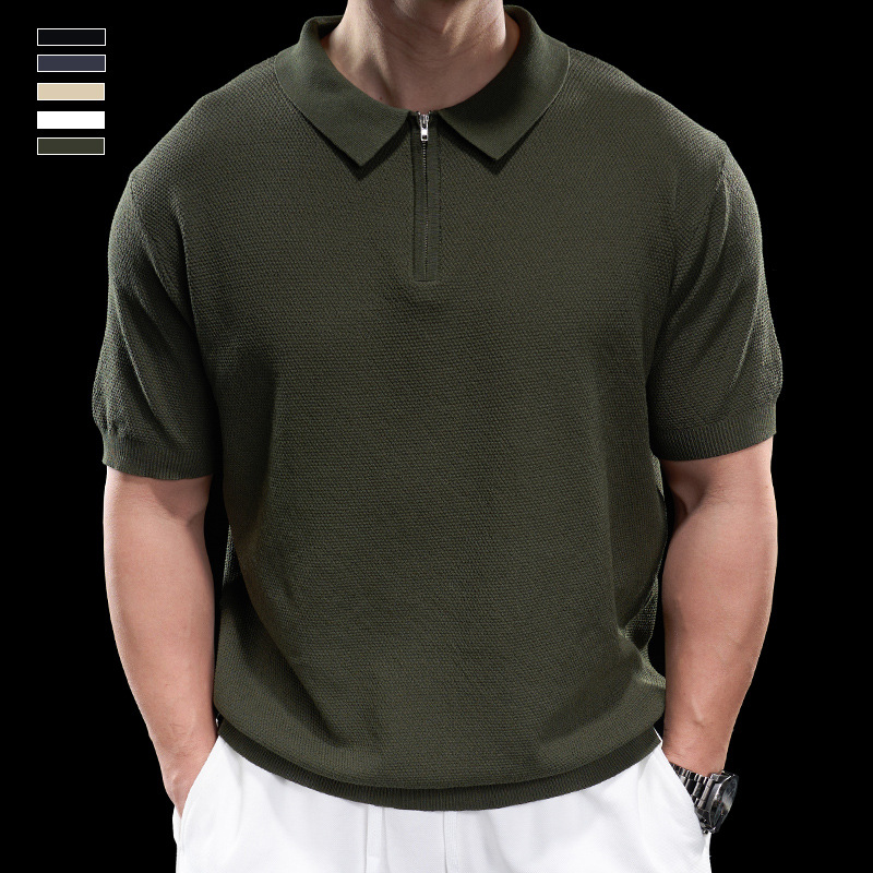 Men's Premium Half-Zip Knit Polo ⭐