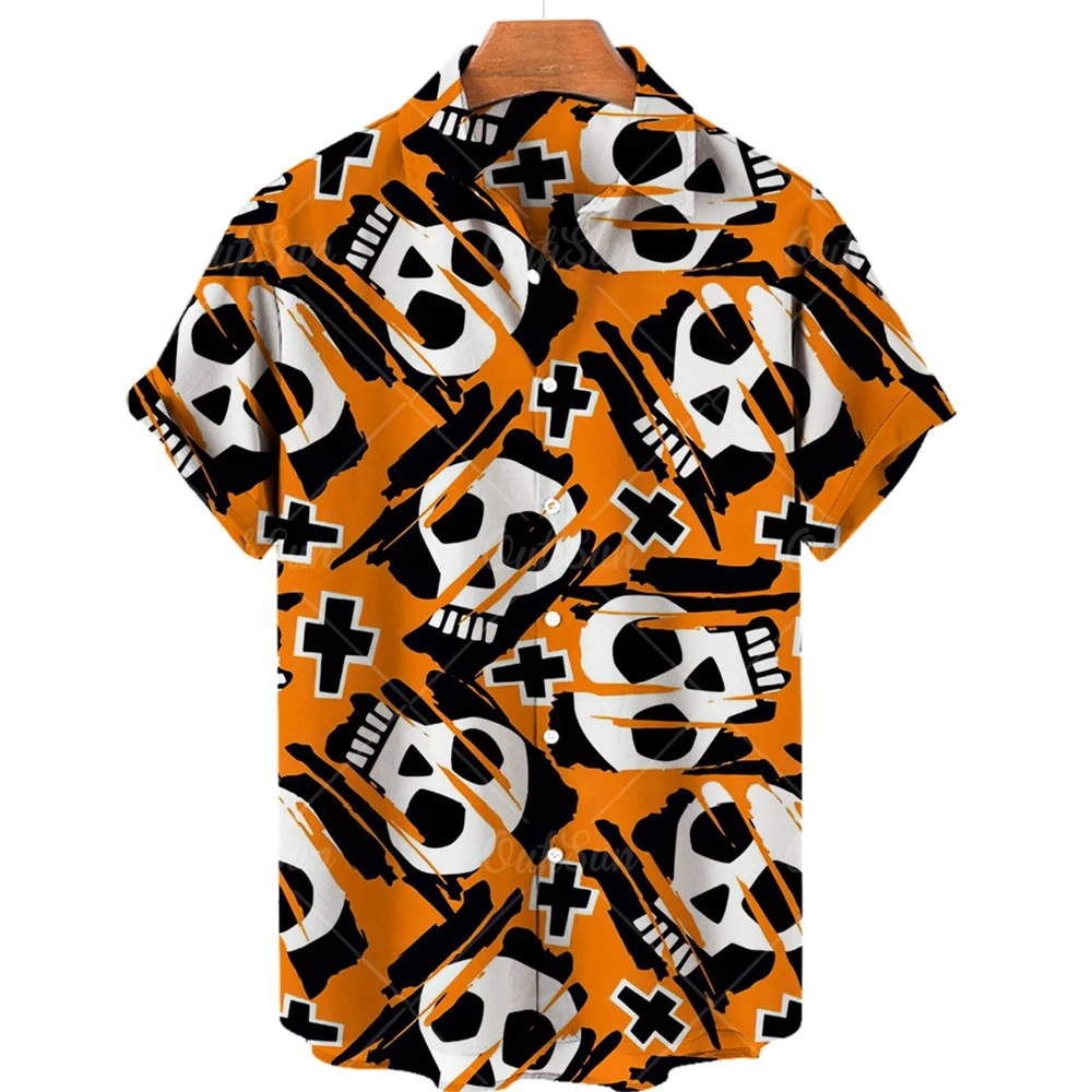 💀Men's Retro Skull Creative Loose Shirt