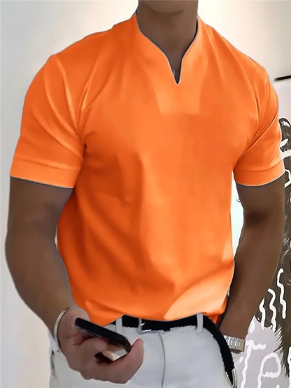 Men's High-Stretch Cotton V-Neck Tee