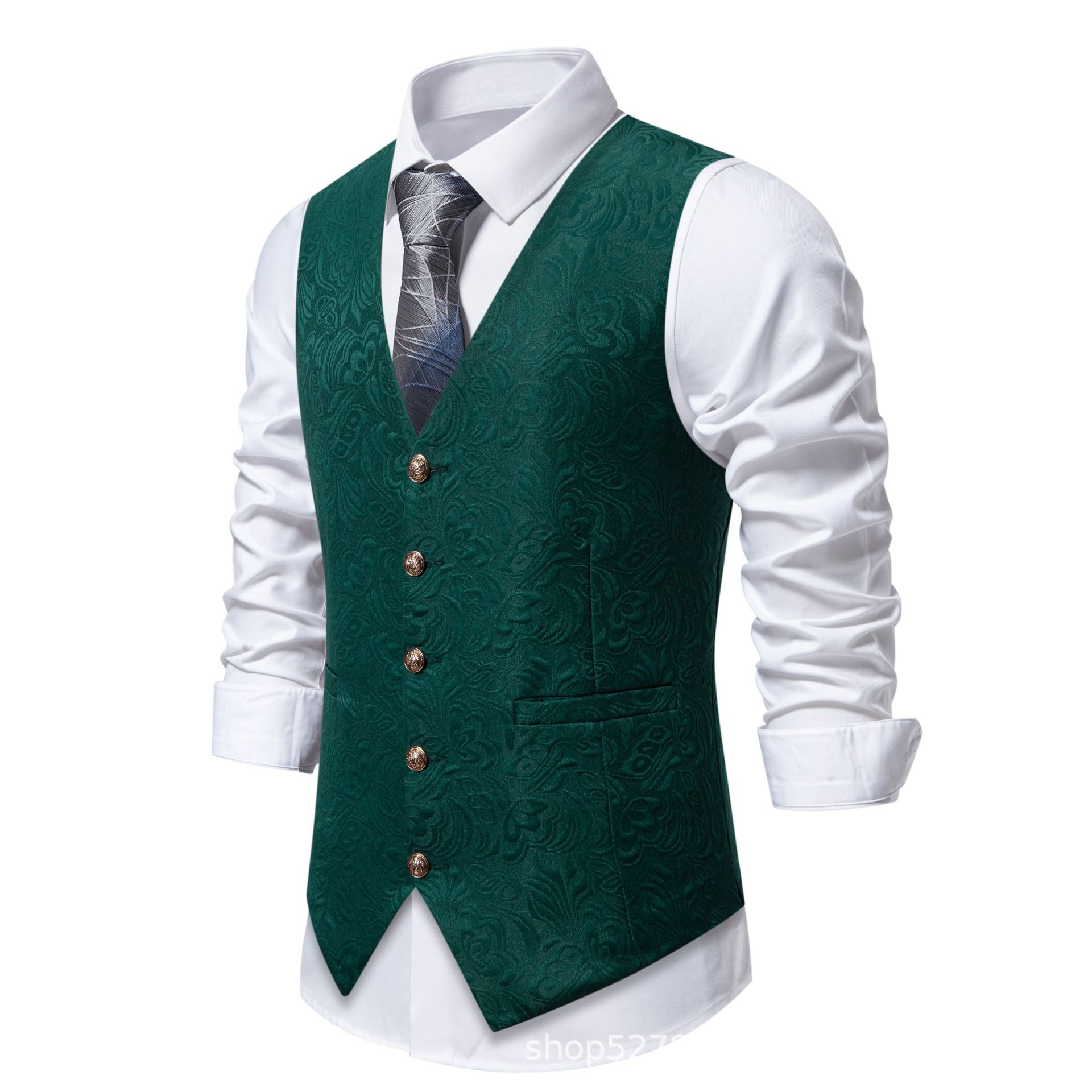 Luxury Embroidered Men's Suit Vest