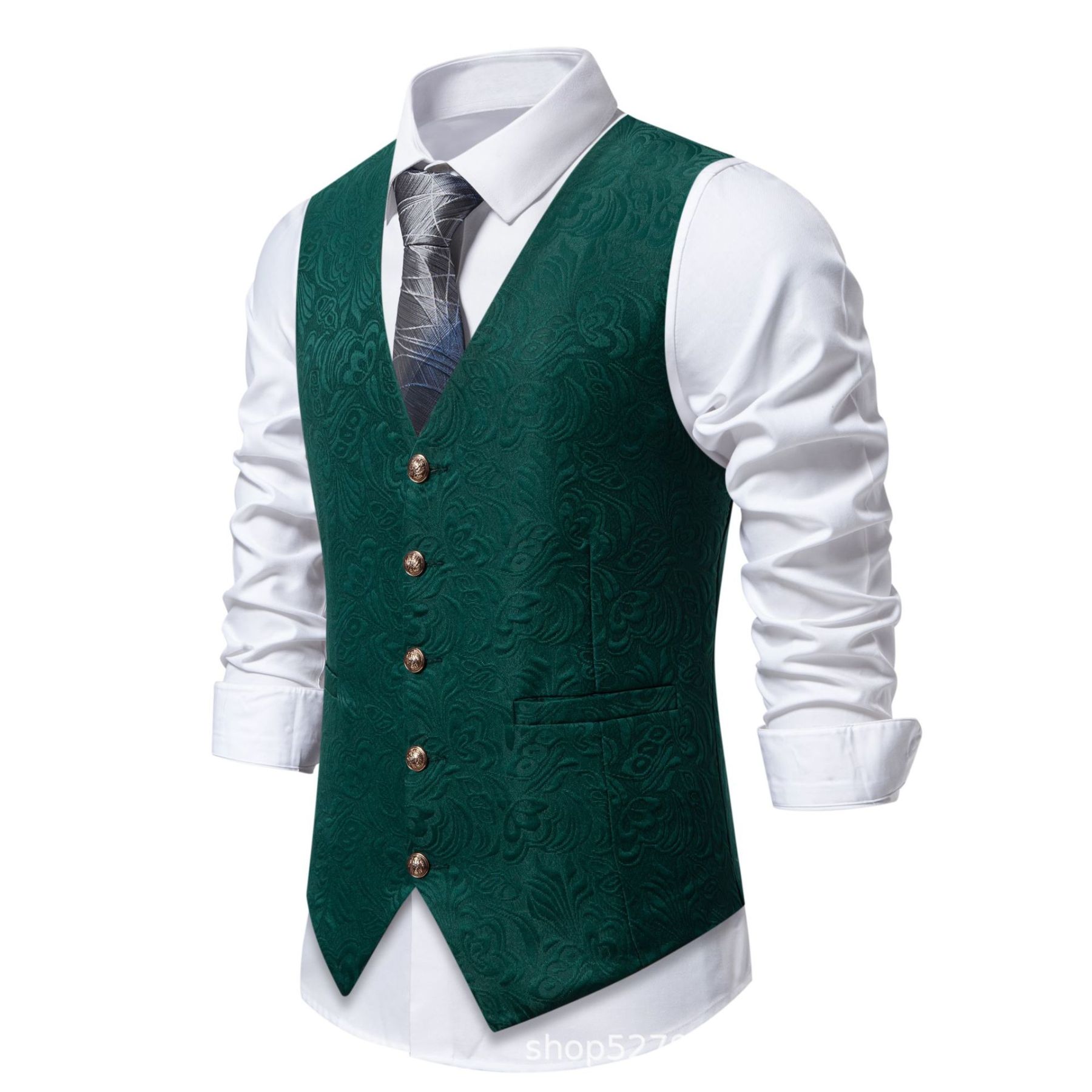 Luxury Embroidered Men's Suit Vest