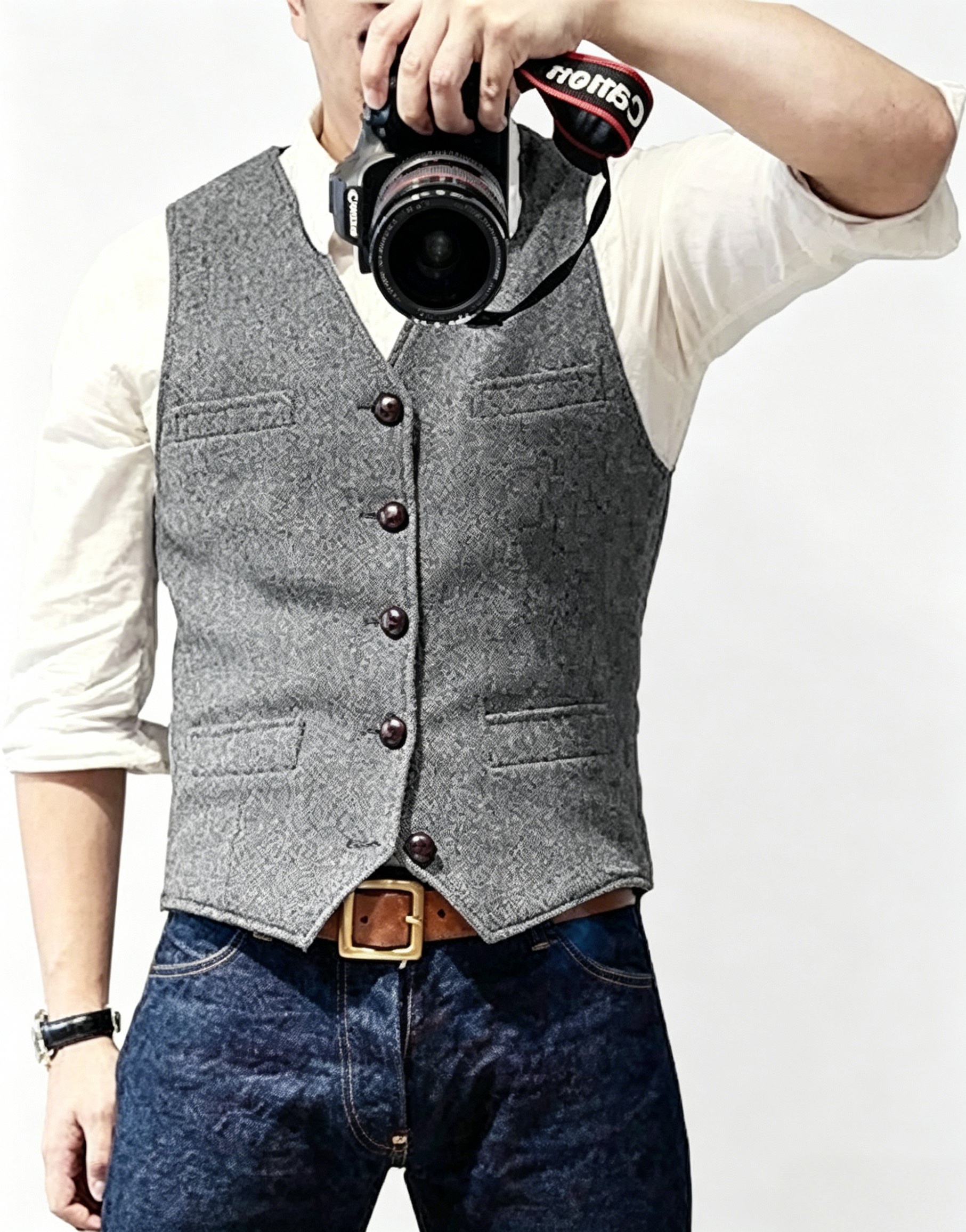 New Textured Men's Vest