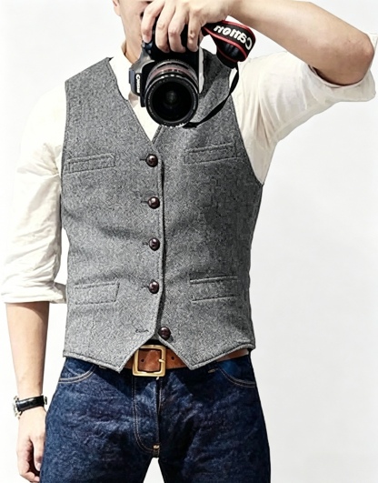 New Textured Men's Vest