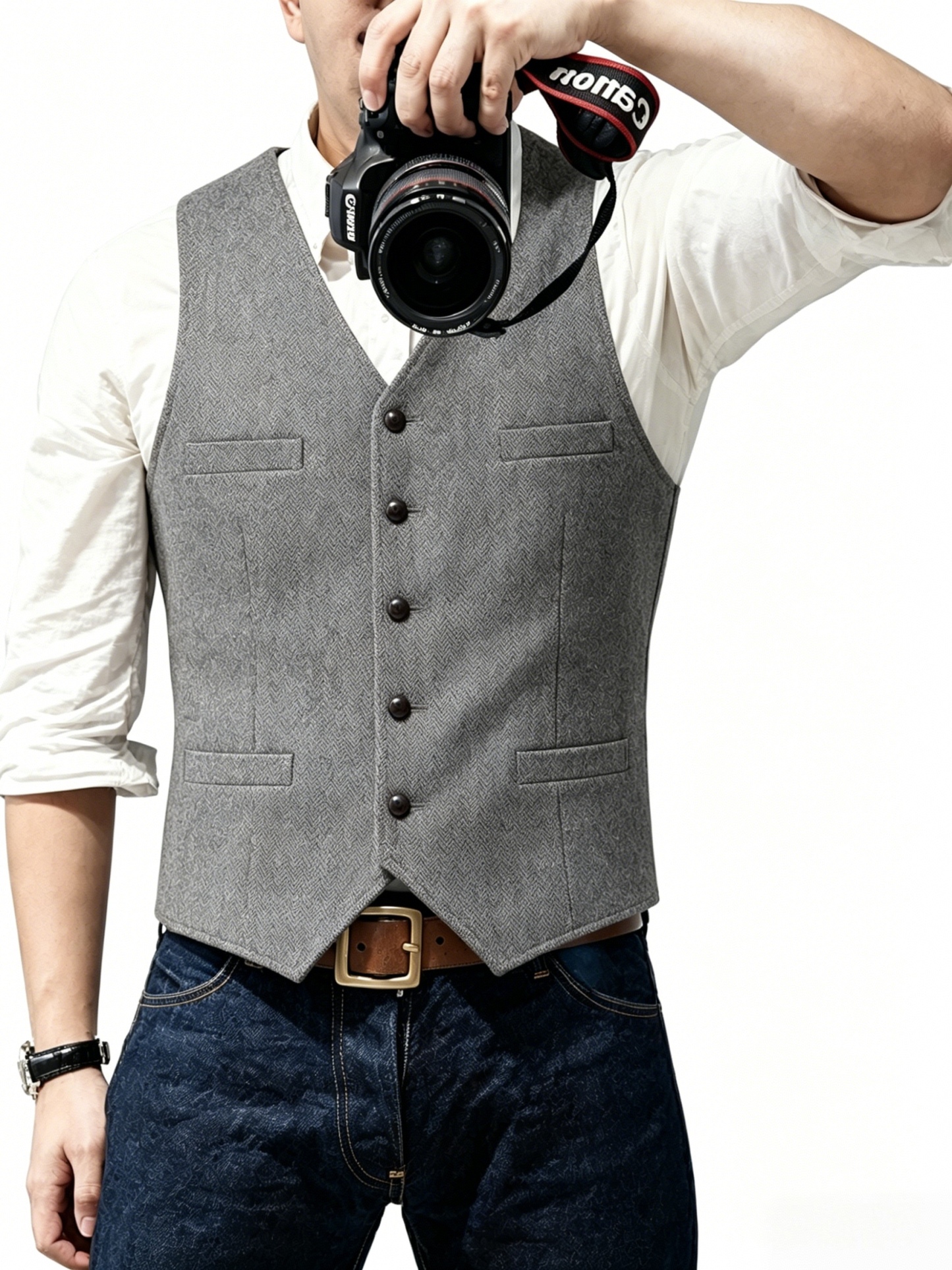 New Textured Men's Vest