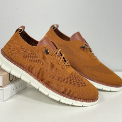 Men's Breathable Knit Dress Sneakers