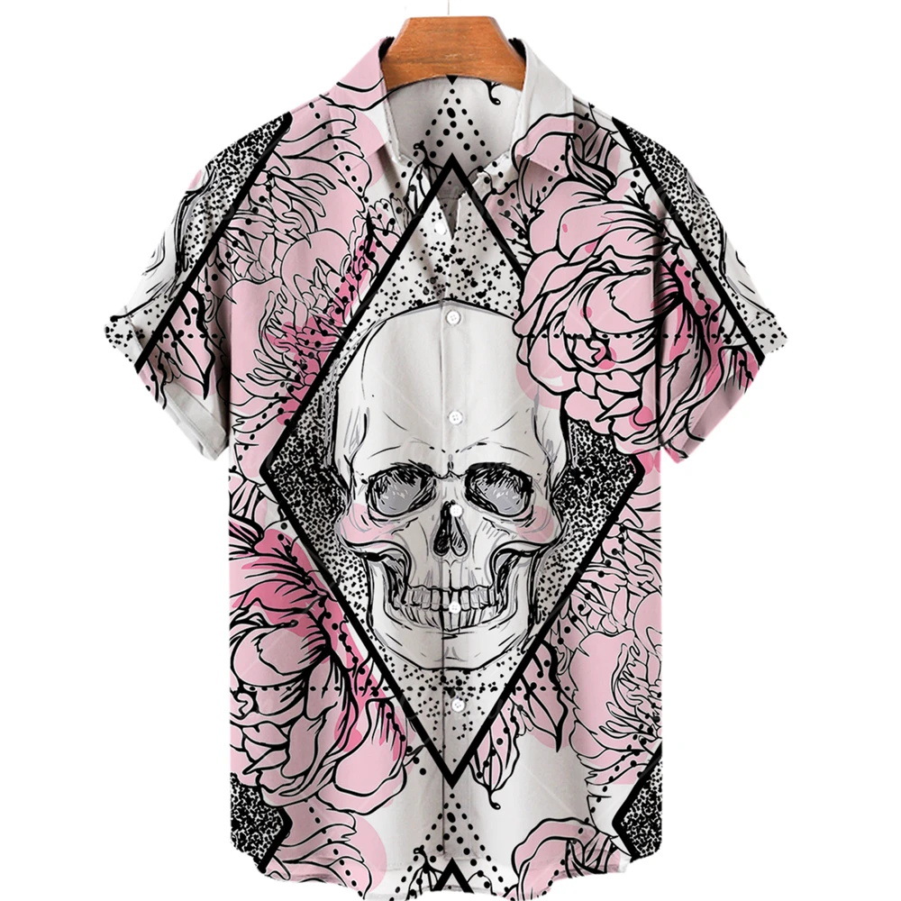 💀Men's Retro Skull Creative Loose Shirt