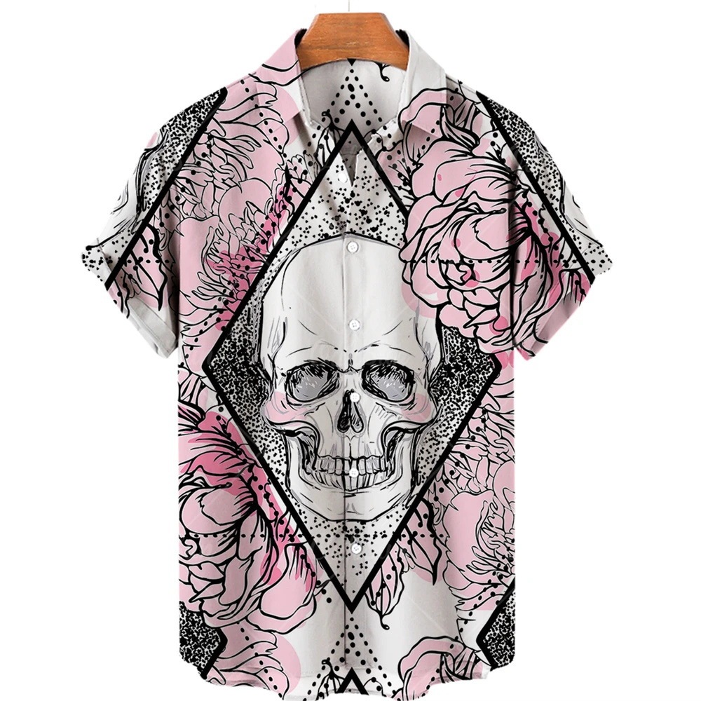 💀Men's Retro Skull Creative Loose Shirt