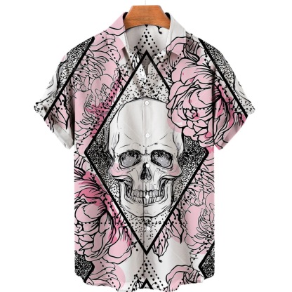 💀Men's Retro Skull Creative Loose Shirt