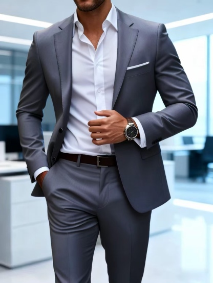Luxury Men's Slim Fit Blazer & Trousers Suit | Elegant Formal Attire