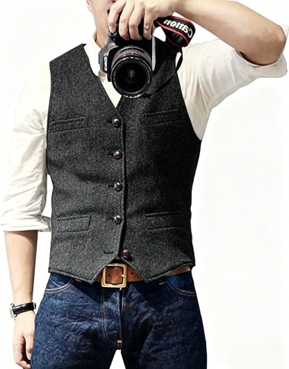 New Textured Men's Vest