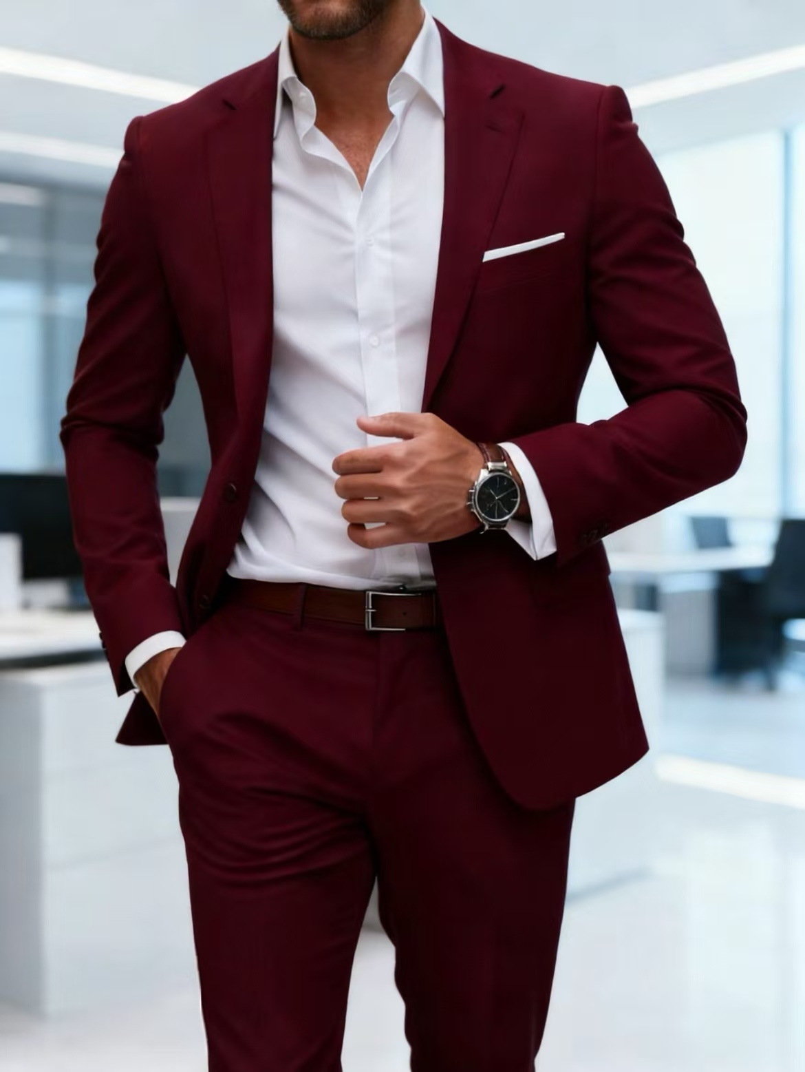 Luxury Men's Slim Fit Blazer & Trousers Suit | Elegant Formal Attire